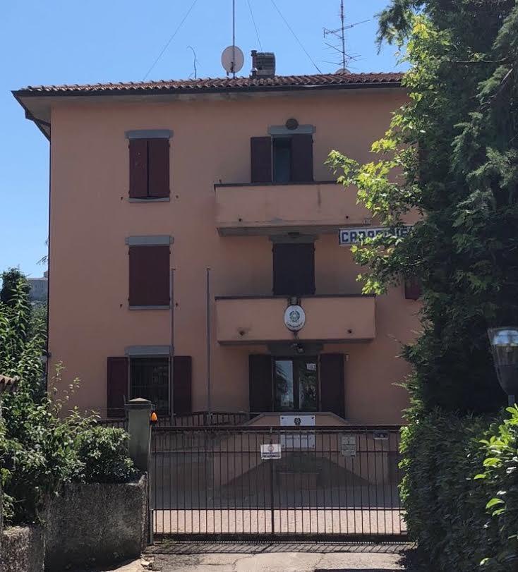 La caserma dei carabinieri di Quattro Castella