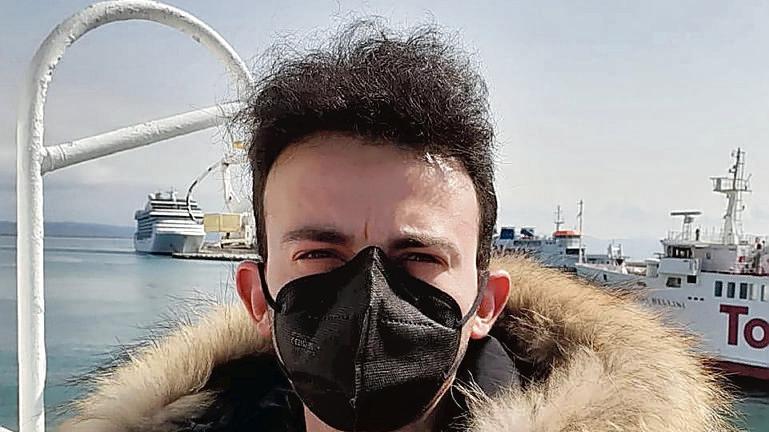 Franco Carfi sulla nave di ritorno dall’isola d’Elba