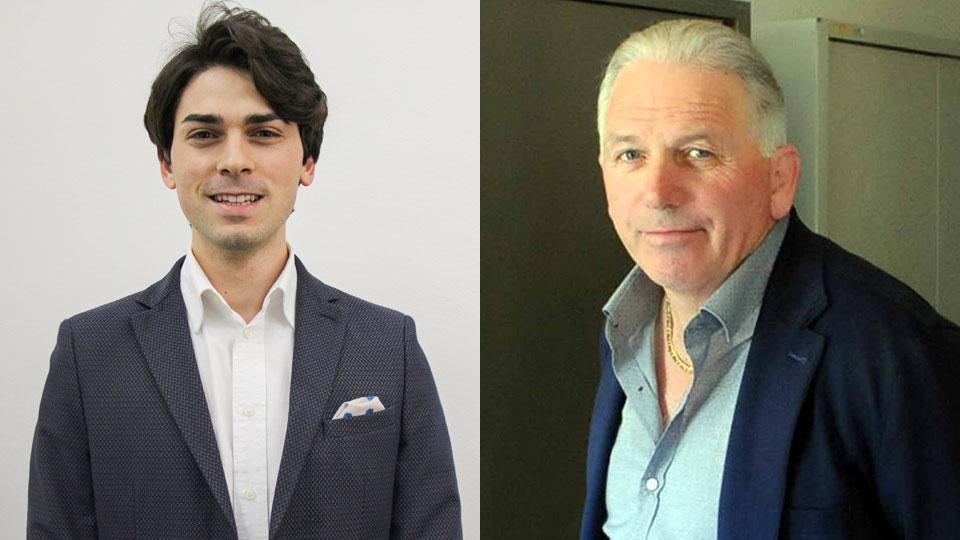 A sinistra Damiano Polloni, consigliere alle politiche giovanili a destra Renzo Martelloni, sindaco di Licciana Nardi
