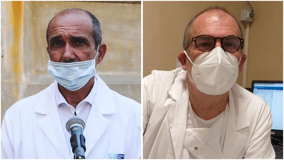 Il direttore dell’ospedale Luca Carneglia e il primario di Malattie Infettive Spartaco Sani