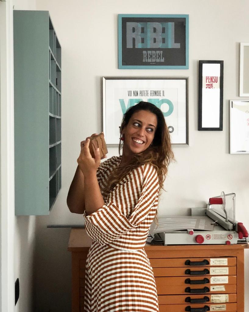 Martina si è costruita una tipografia in casa 