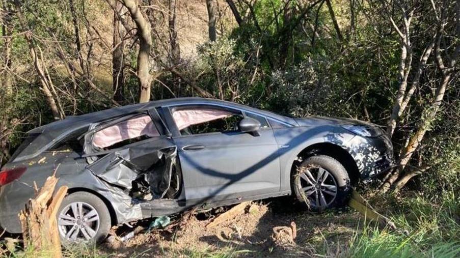 L'auto dopo l'incidente