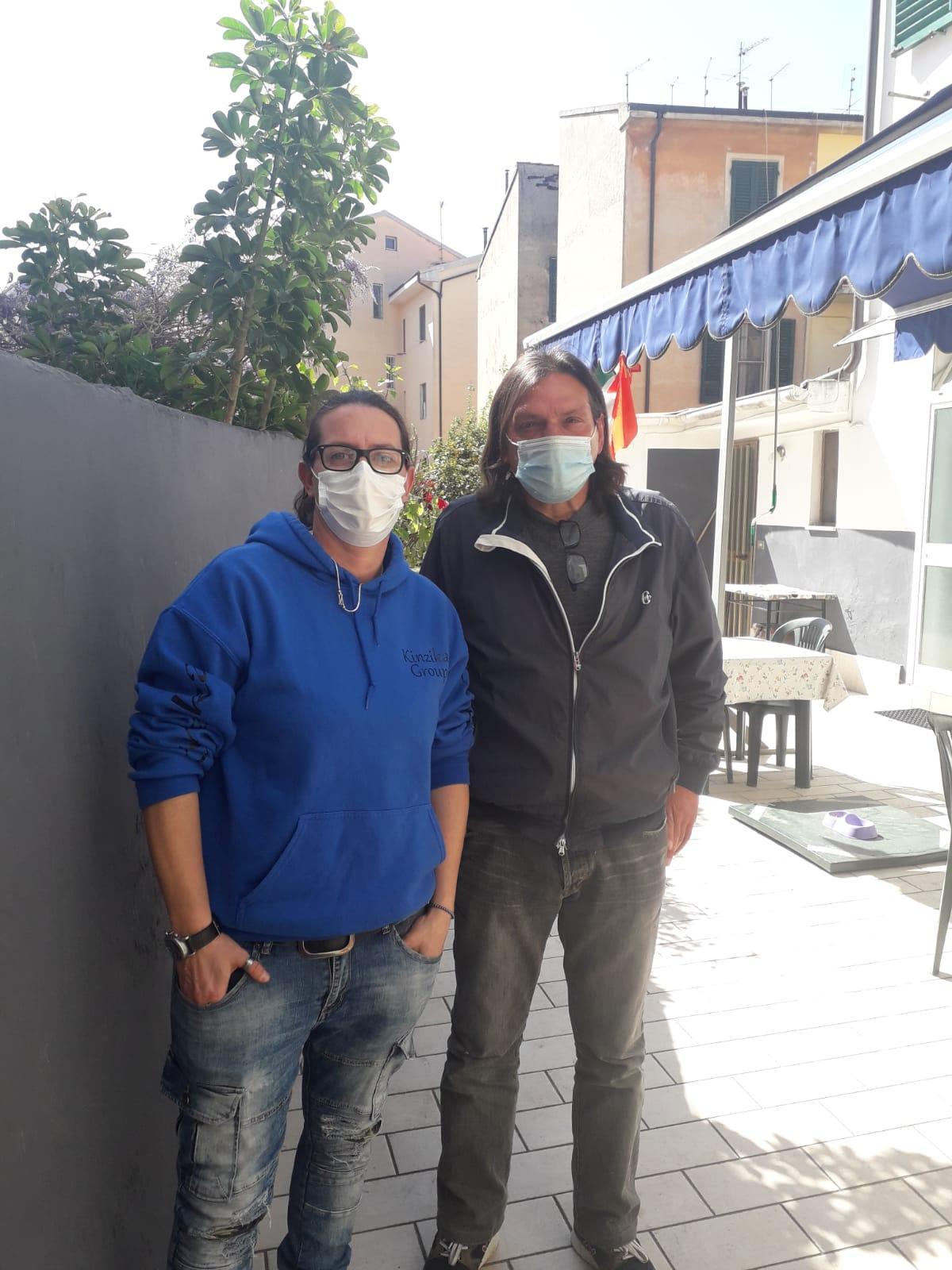 Giordano Piovesan (a destra) insieme a Chiara Frassi