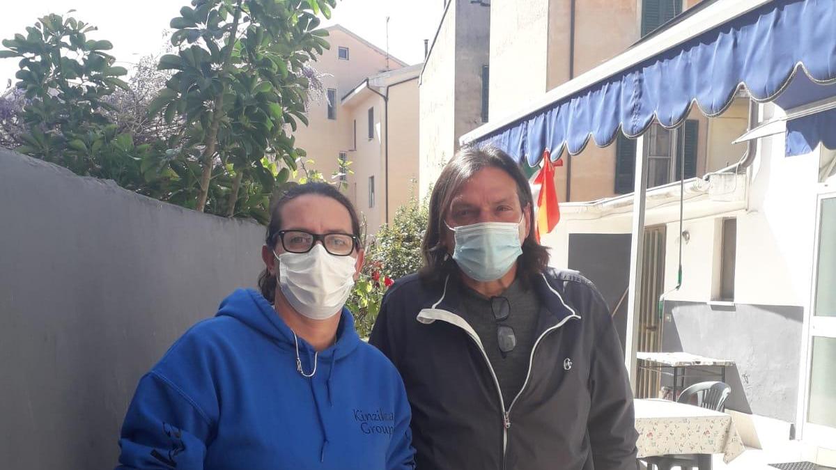 Giordano Piovesan (a destra) insieme a Chiara Frassi