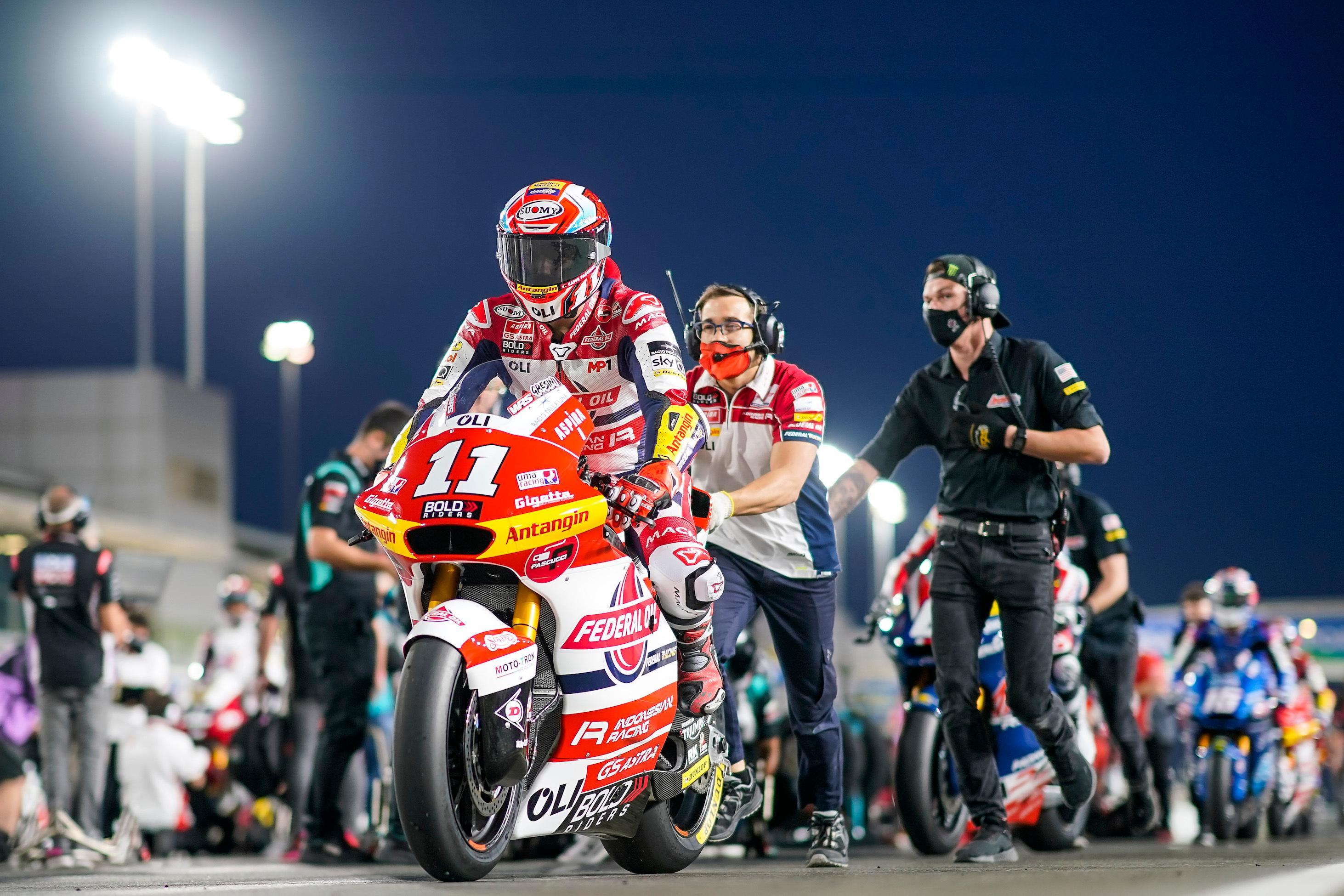 La partenza di Nicolò Bulega al Gran Premio di Doha