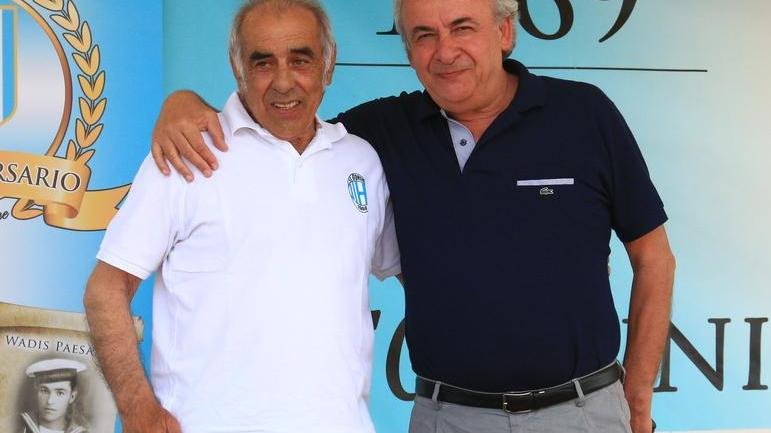 Achille Conventi, 76 anni, con l’amico Walter Mattioli, presidente Spal