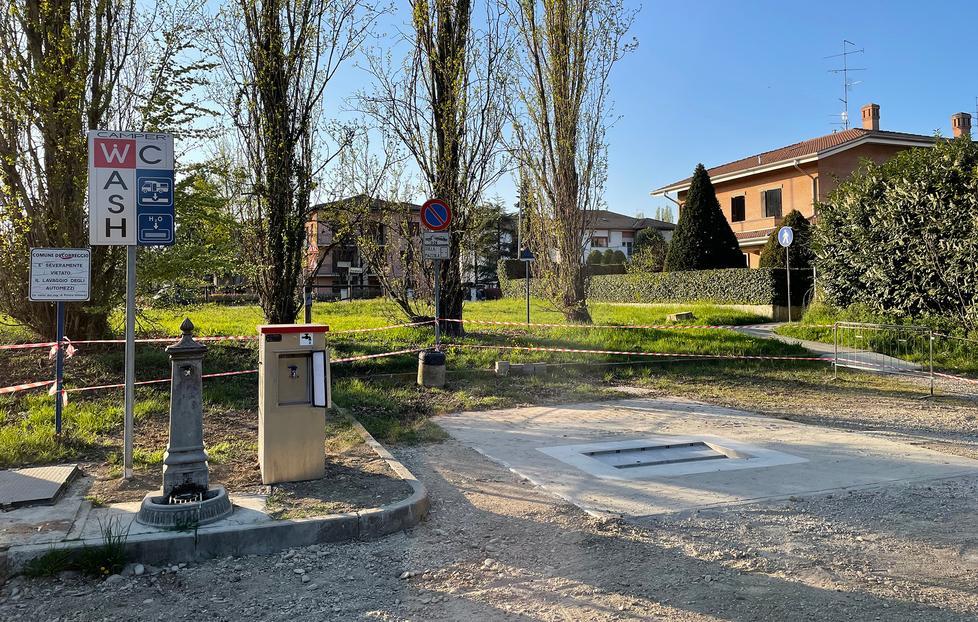 Un’area camper attrezzata al parco della Memoria