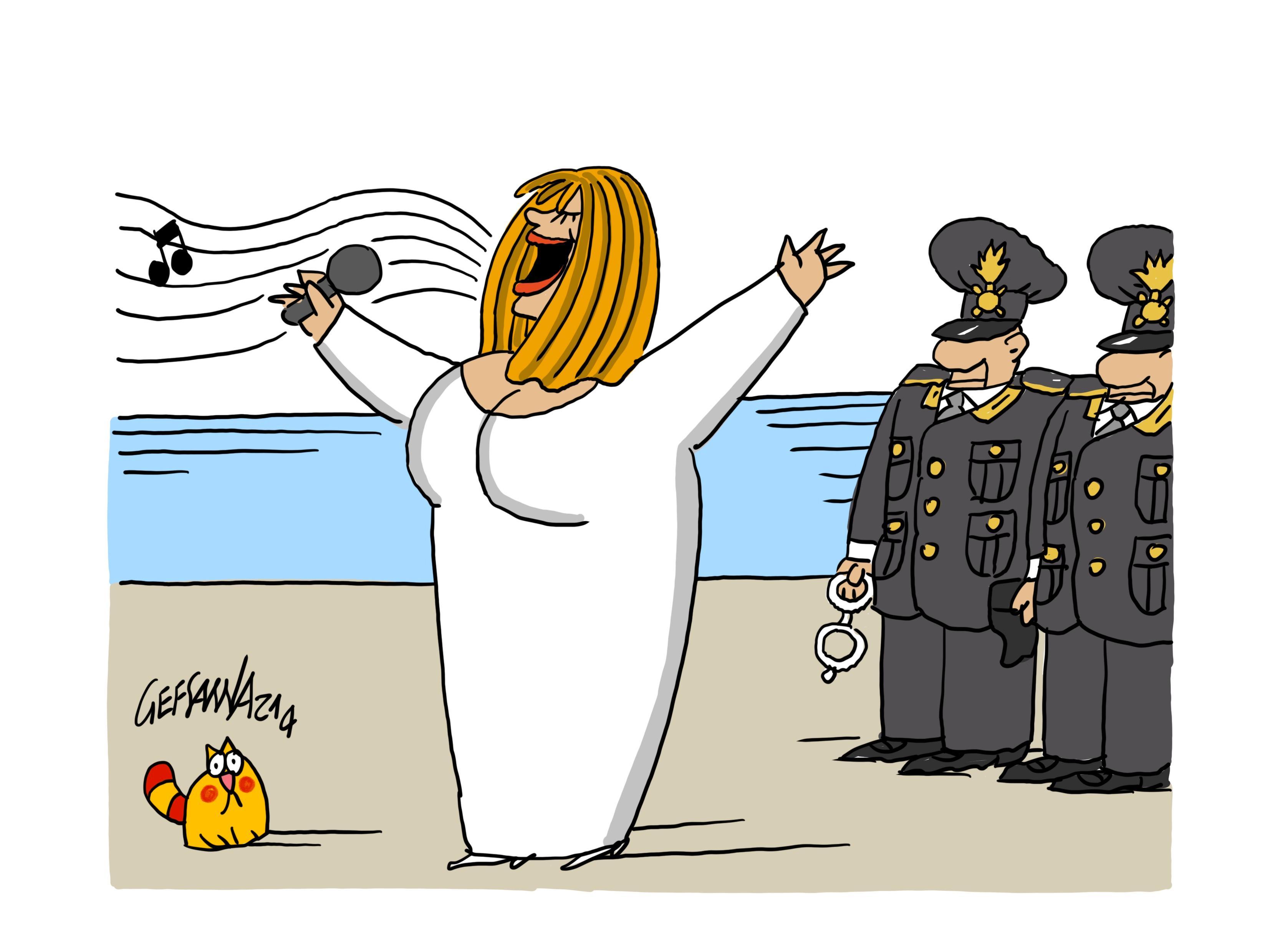 La vignetta di Gef: gli affari in Gallura della cantante Ana Bettz