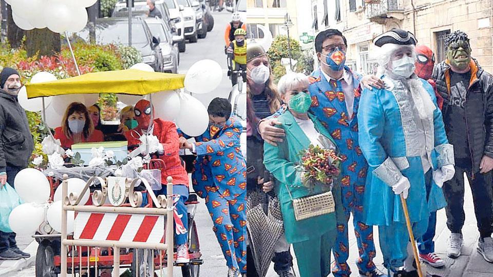 Alcuni momenti del matrimonio celebrato ieri da Massimo Ravenna e Marina Vivoli