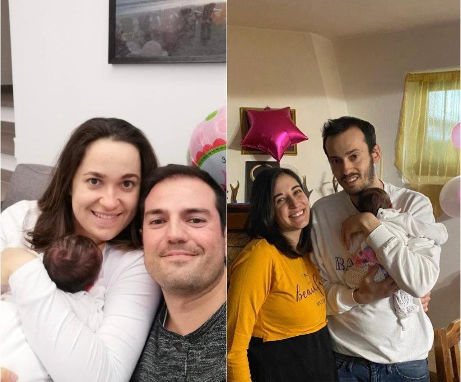 A sinistra, Marco Lombardi e Ketty Gambassi, a destra Michael Gambassie Valentina Pignalosa