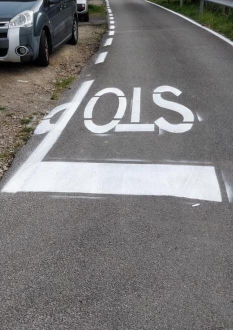 Ironie sui social per il segnale stradale