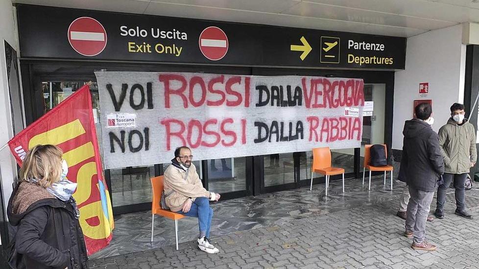 Presidio permanente per urlare il proprio no all’handling in vendita