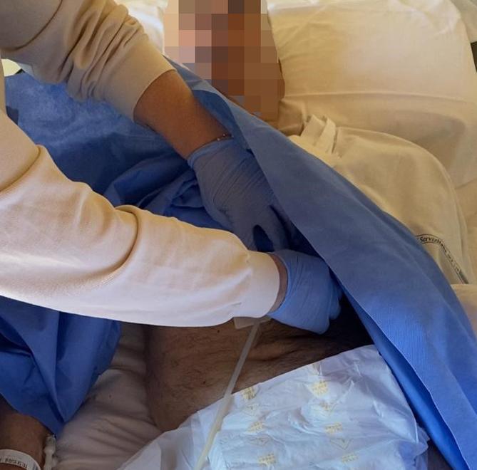 la foto inviata dalla figlia del paziente