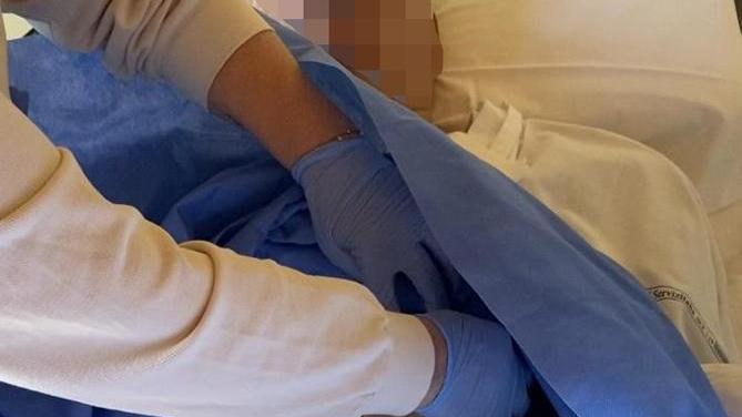 la foto inviata dalla figlia del paziente