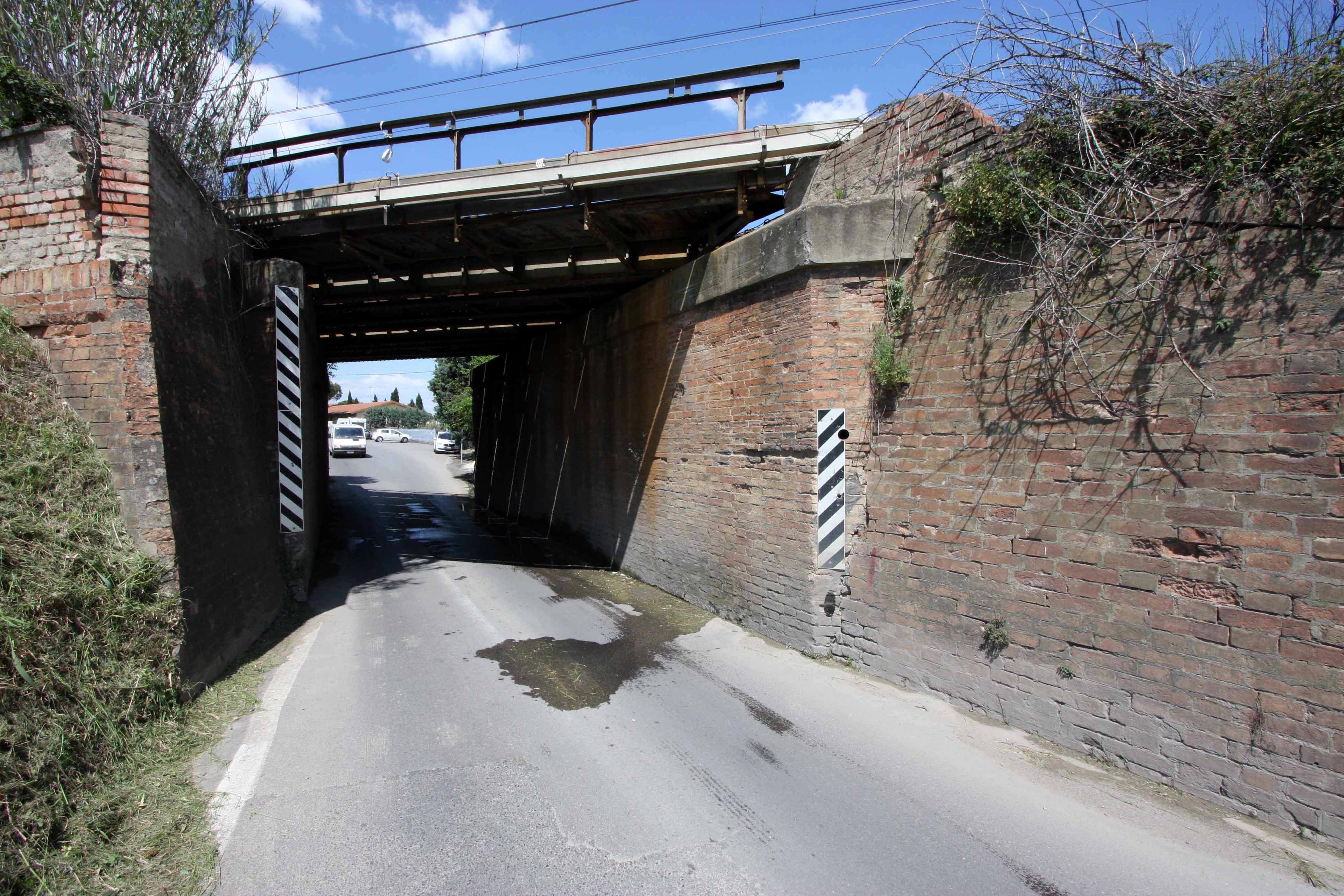 Il sottopasso di via Piovola a Empoli