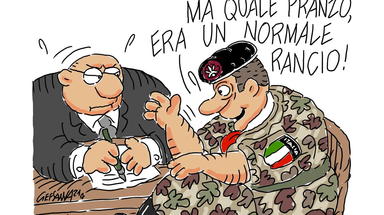 La vignetta di Gef: al pranzo di Sardara anche il colonnello della "Sassari" 