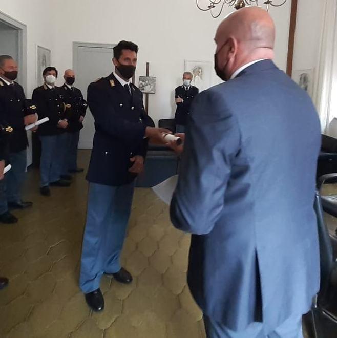 Francesco Costa premiato dal questore