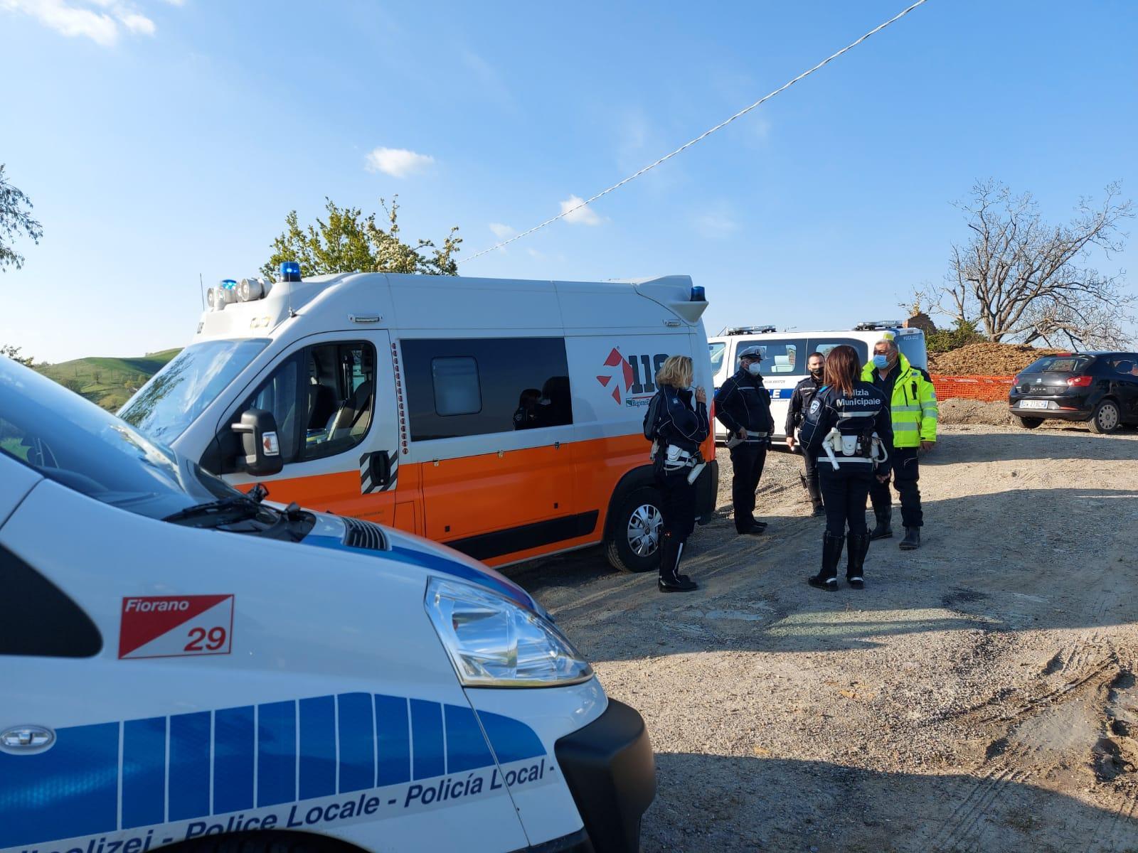 Montegibbio. Ciclista ferito al volto dopo la rovinosa caduta 