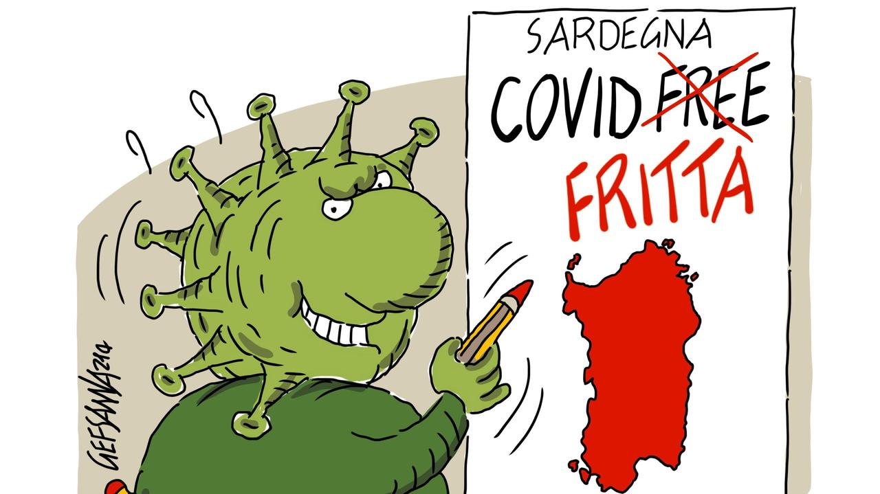 La vignetta di Gef: terapie intensive sotto pressione, Sardegna Covid free sempre più lontana