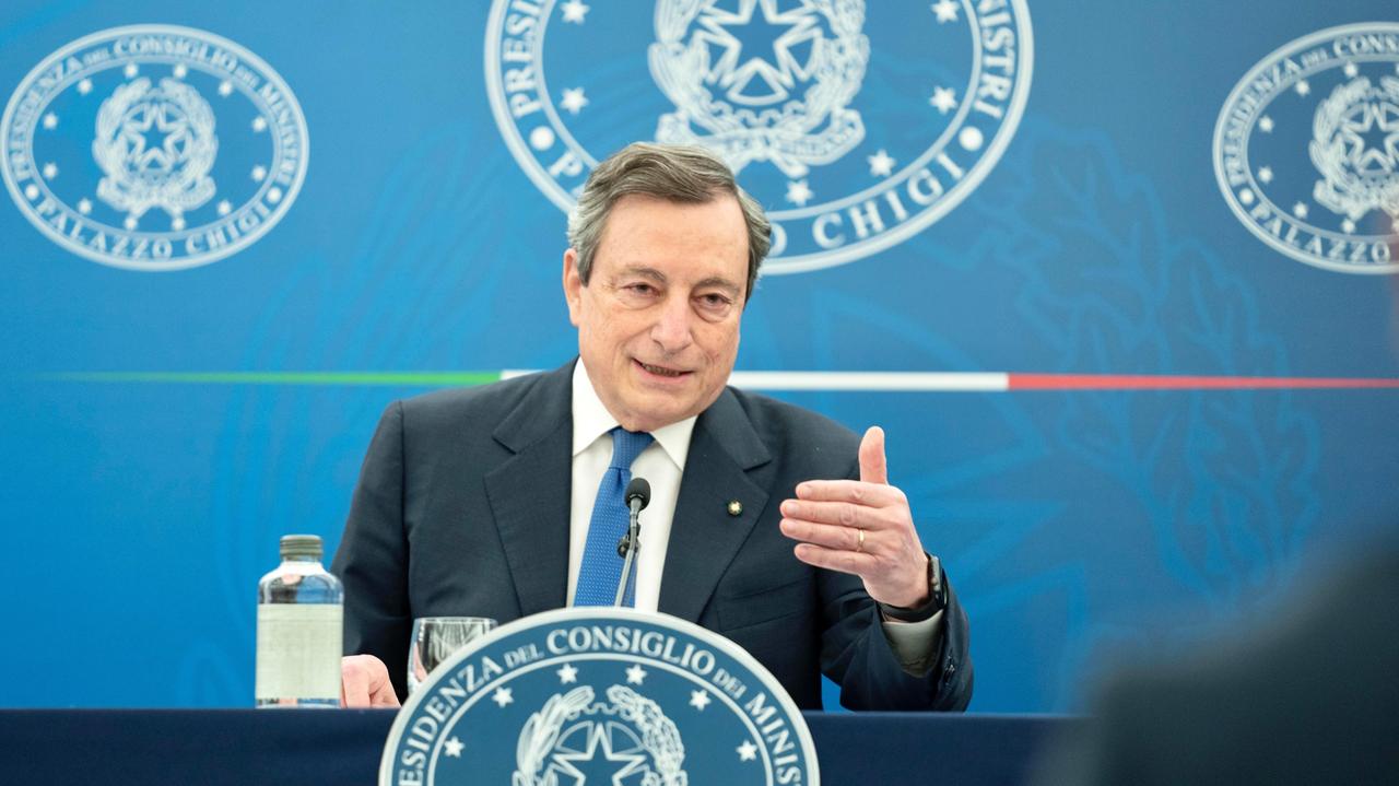 Il presidente del Consiglio dei ministri, Mario Draghi