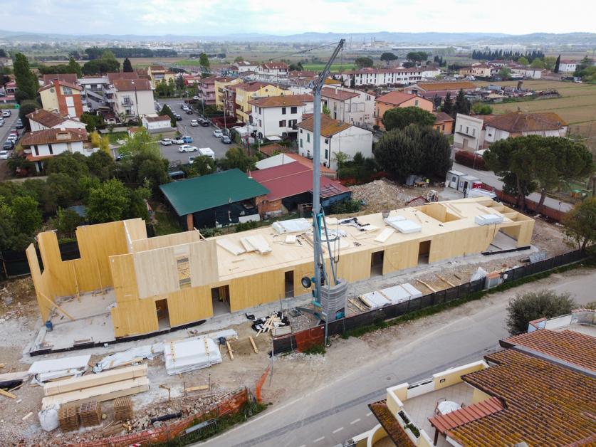 Il cantiere della scuola di Marcignana