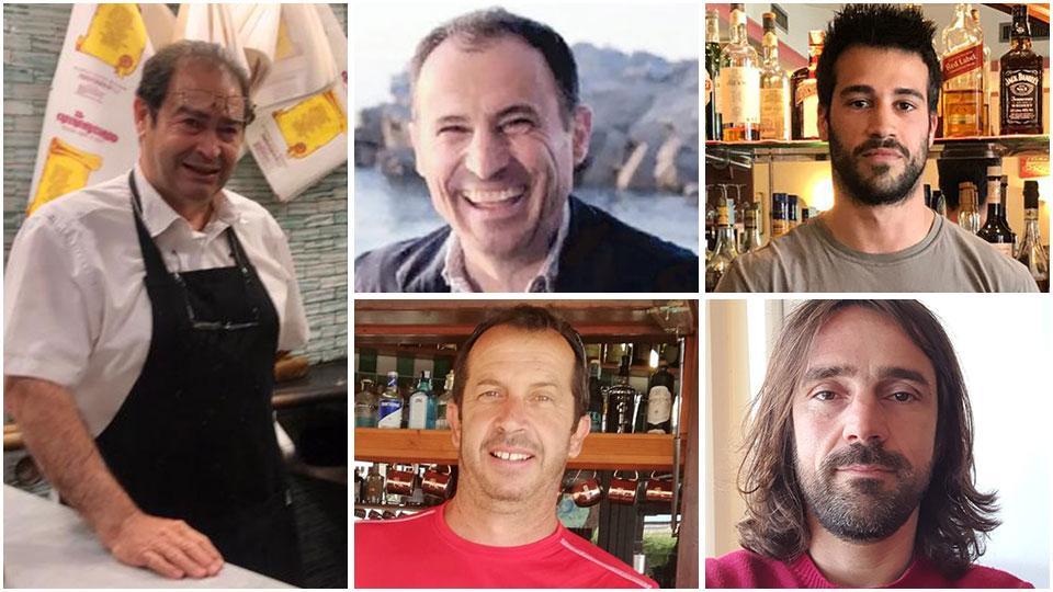 Vincenzo Mangino, titolare del Castagnacciaio, Attilio Adriani, Capo Nord, Yari Bonini, Piccadilly, Gianfranco Marchiani, Paglicce e Fernando Barbini