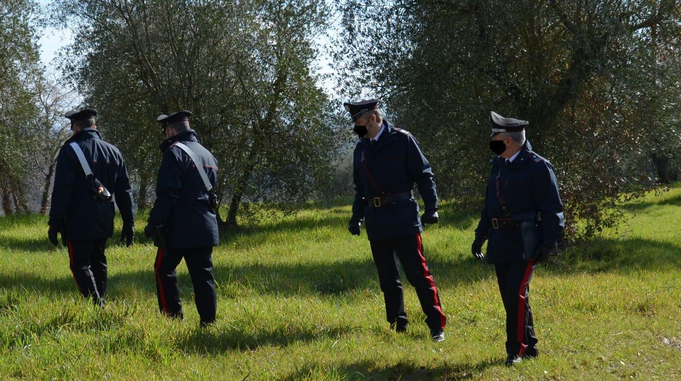 La ricerca dei carabinieri