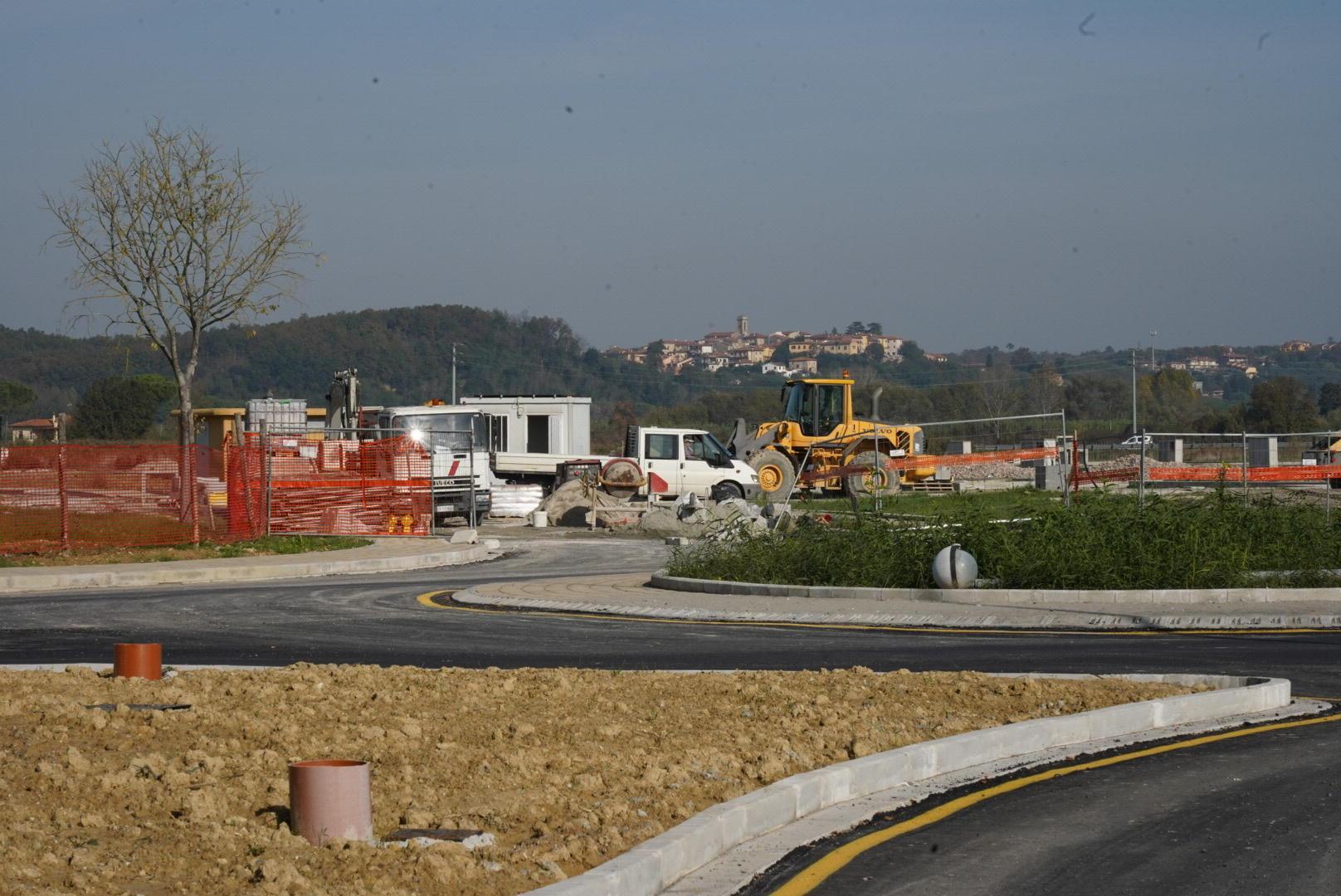 I lavori per la lottizzazione Green Park a Pontedera