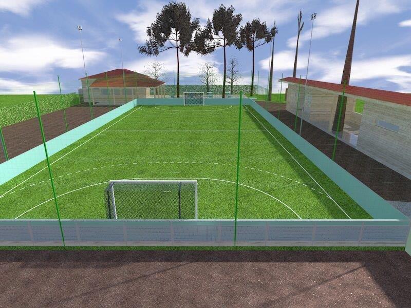 Il progetto del campo di calcio alla Pista dei Pini