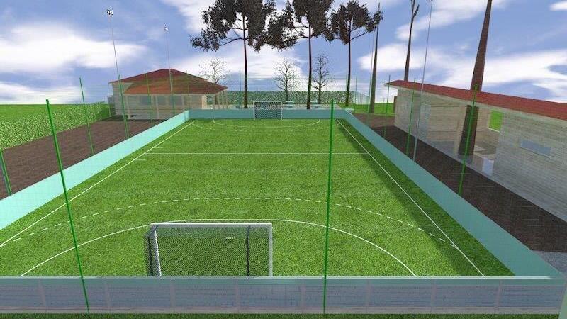 Il progetto del campo di calcio alla Pista dei Pini