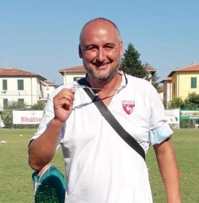 Gianni D’Addario in una foto sul campo dell’Arci calcio Salviano