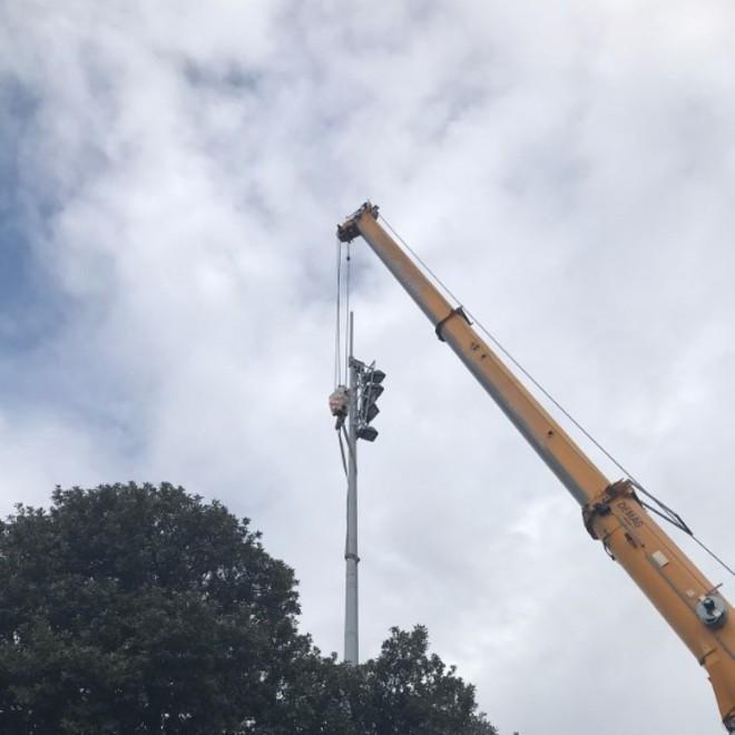 Verifiche alle torri faro di piazza della Vittoria