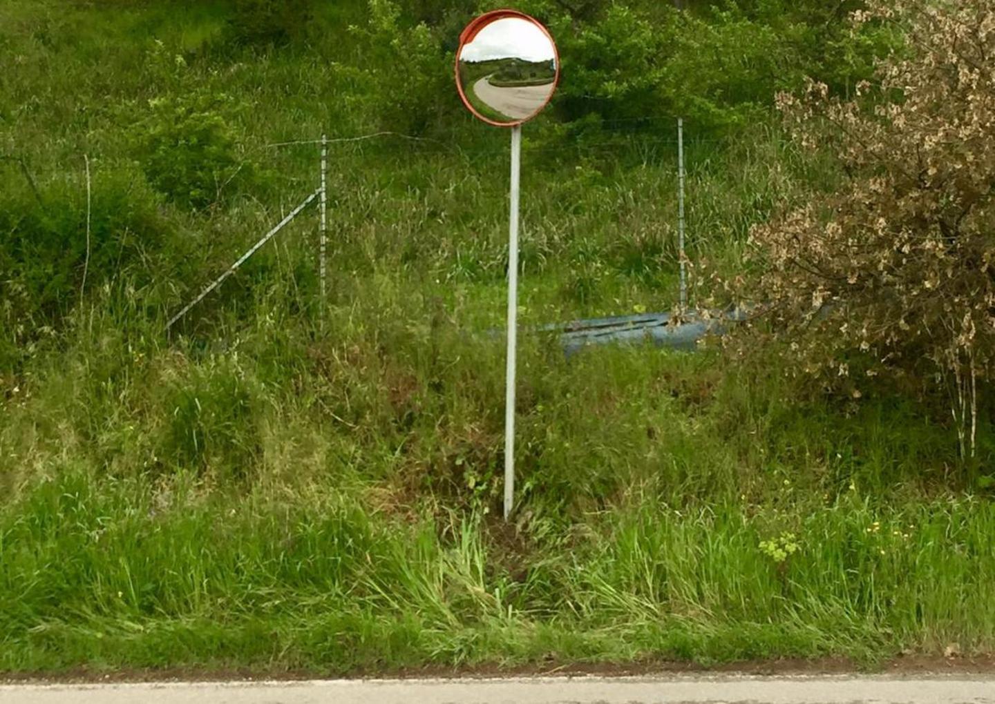 Attesa terminata, installato a Monte Littu lo specchio stradale