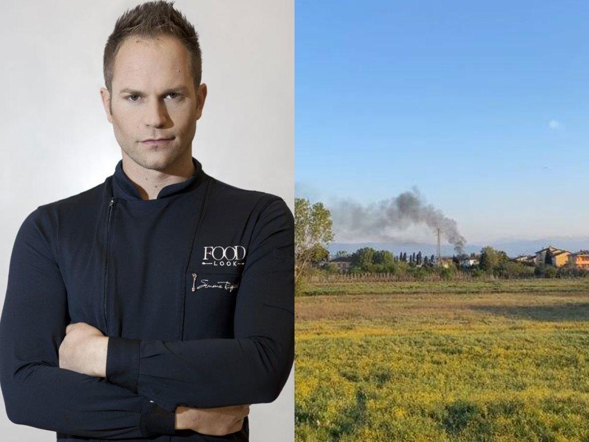 Divampa un incendio di plastiche, l’ira di chef Rugiati che posta il video sui social: "Non sono sterpaglie" 
