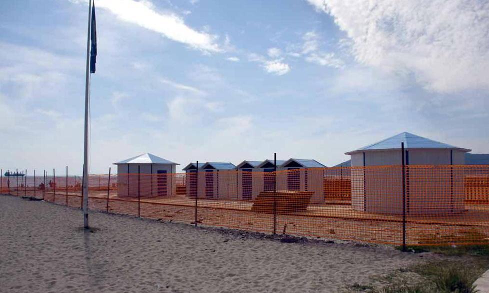 Un tratto di arenile di Marina di Carrara