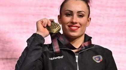 Vanessa Ferrari sul podio ai Campionati europei di ginnastica di Basilea