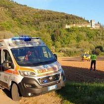 Scontro auto-moto: 68enne in ospedale