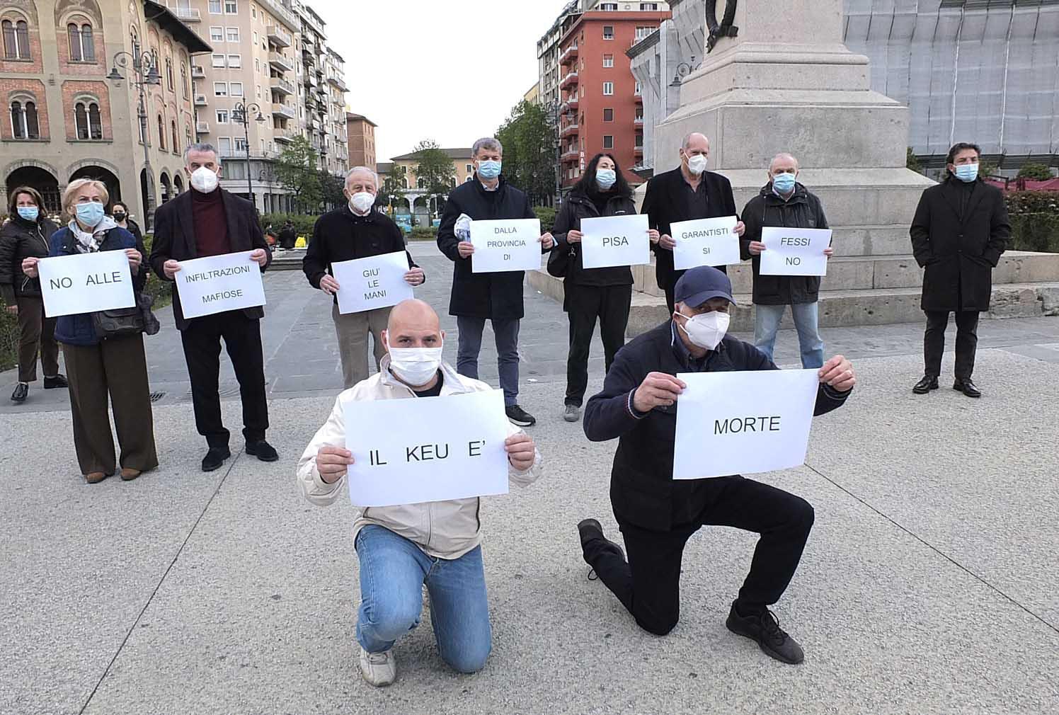 Una protesta della Lega