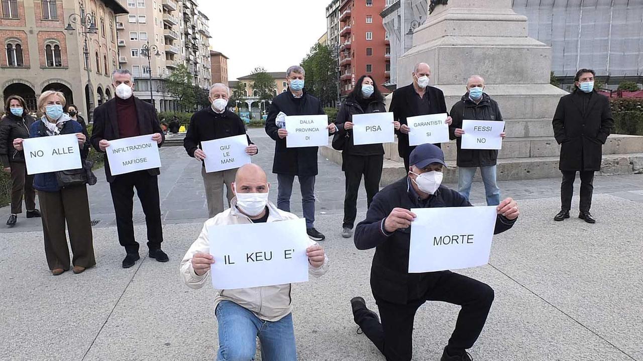 Una protesta della Lega