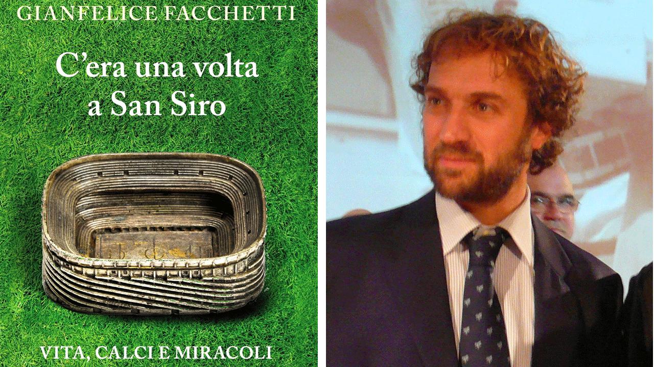 La copertina del libro e Gianfelice Facchetti