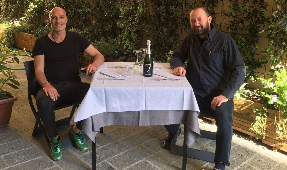Marcello Motta e Fabrizio Lusuardi nella distesa del Marconina