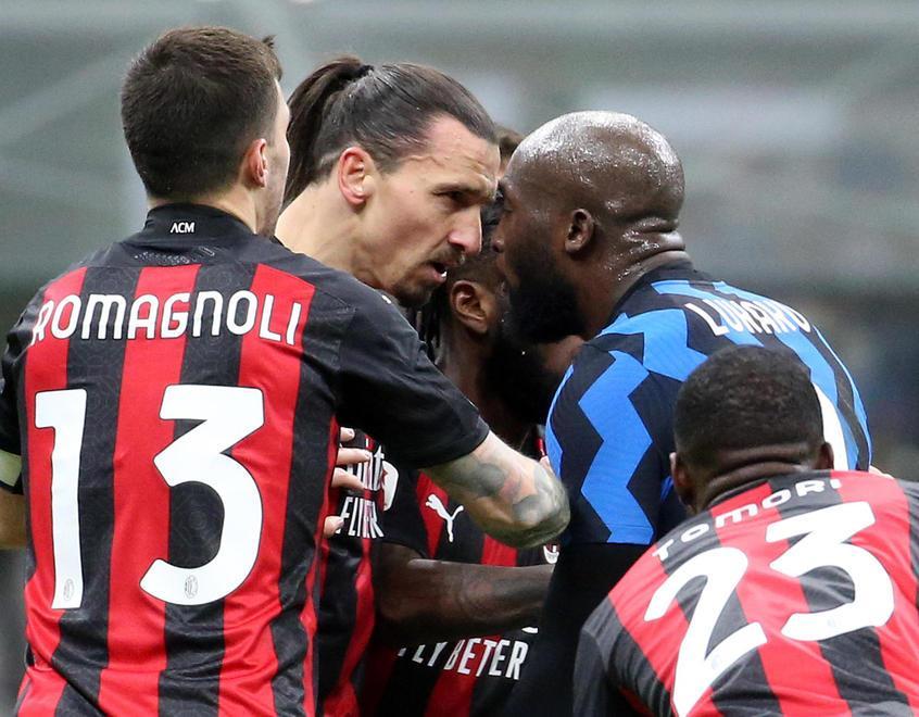 Accordo fra Milan e Inter per la lite fra Ibra e Lukaku durante il derby di Coppa