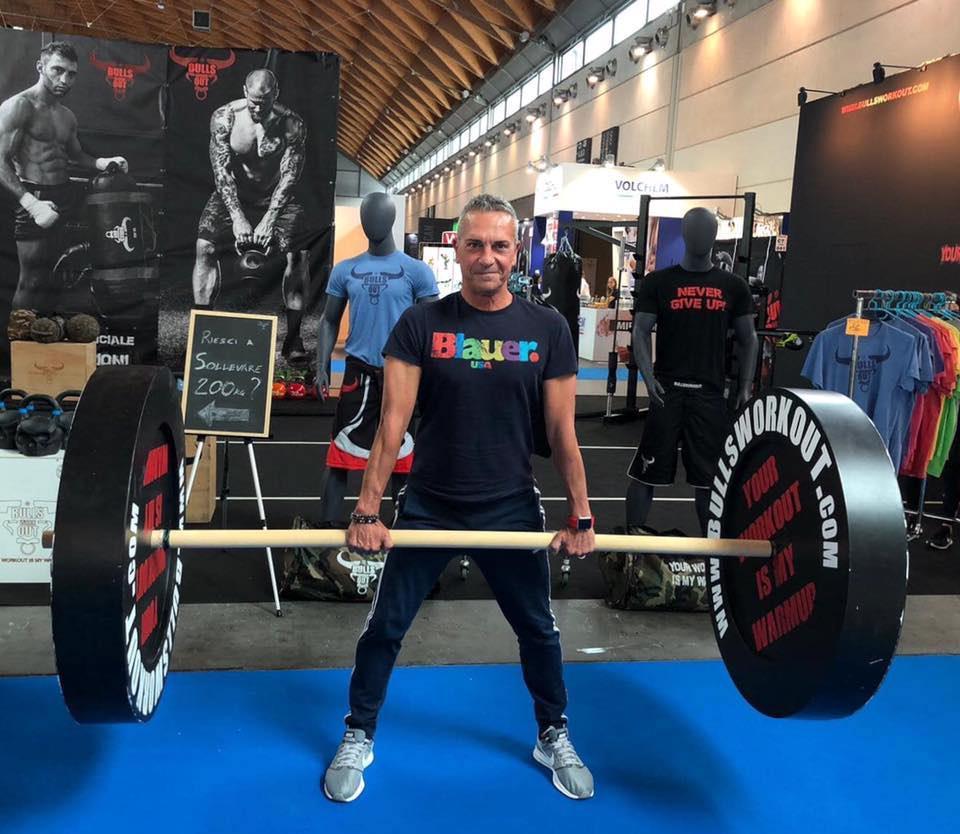 Stefano Santini nella sua palestra