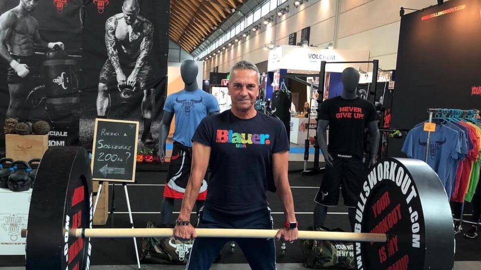 Stefano Santini nella sua palestra
