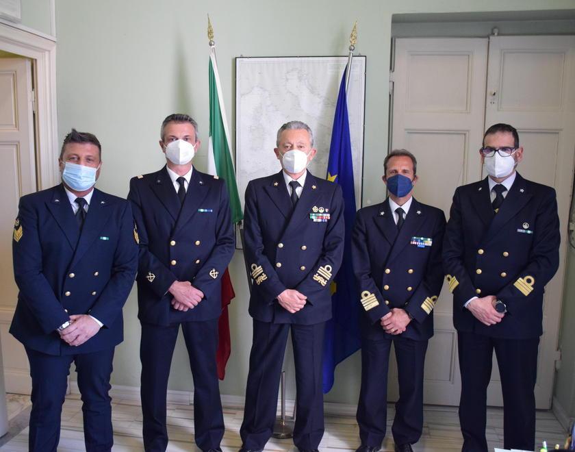 L’ammiraglio Pettorino in visita a Massa