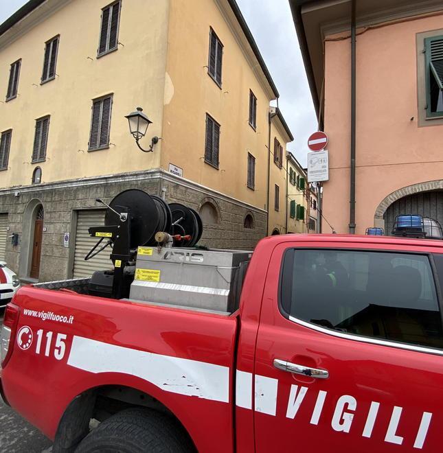 Fuga di gas in una casa disabitata in centro