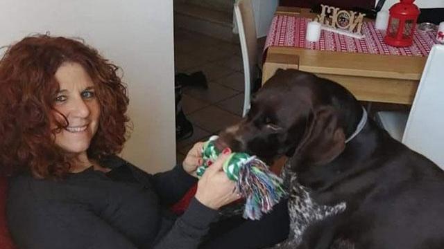 Alessandra Taddei col suo cane Zeus