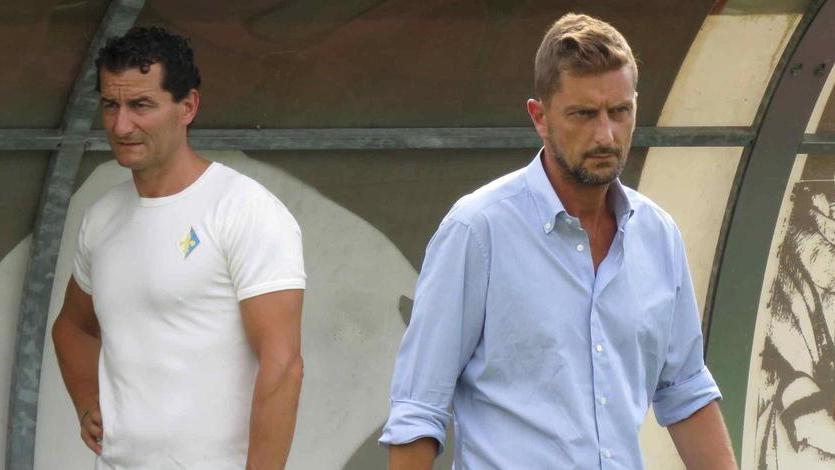 Paolo Toccafondi (a destra), ultimo presidente del Prato calcio