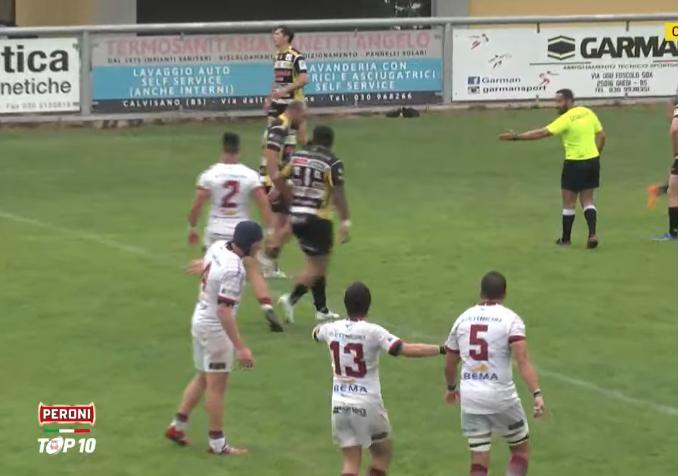 Rugby Top 10, il Valorugby sconfitto dal Calvisano