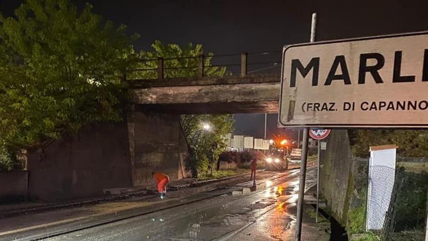 Semaforo diurno al cantiere aperto in viale Europa